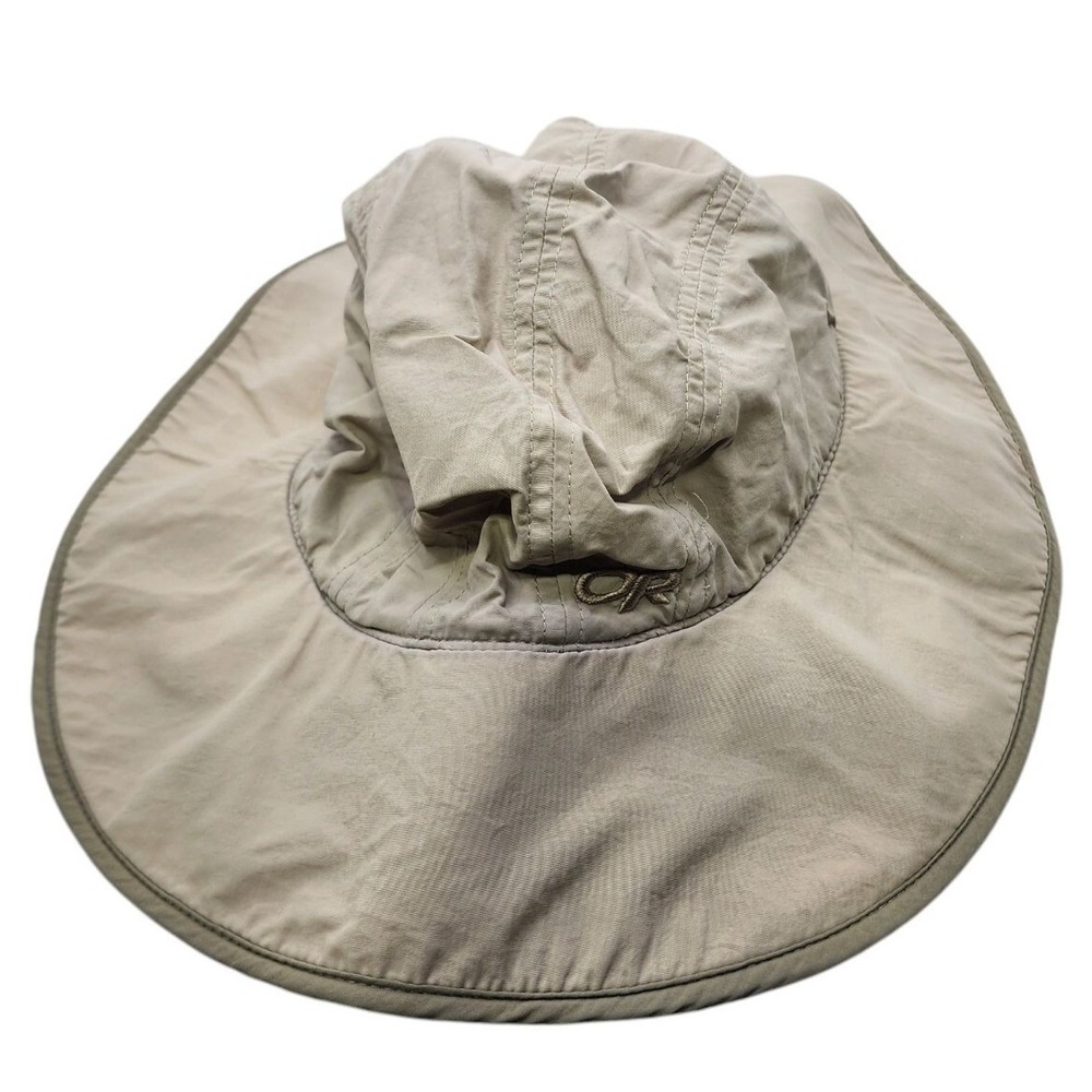Outdoor Research Sun Sombrero Unisex OS Tan UPF 50+ Hiking Fishing Wide Brim Hat